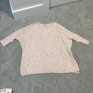 Pink Leopard Print Top